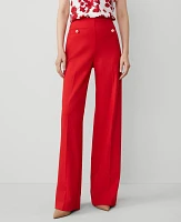 Ann Taylor The Button Trim Sailor Wide-Leg Pant Women's
