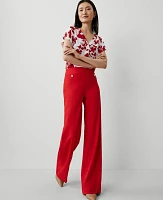 Ann Taylor The Button Trim Sailor Wide-Leg Pant Women's
