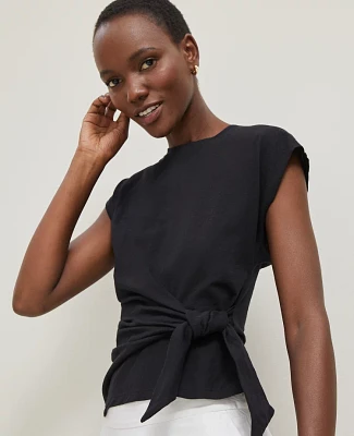 Ann Taylor Tie Waist T-Shirt Women's