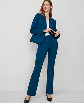 Ann Taylor The Petite Slim Trouser in Double Knit Size 00 Sea Storm Women's