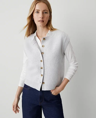 Ann Taylor Sweater Vest Size XL Glacier Point Heather Women's