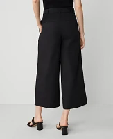 Ann Taylor The Belted Cropped Palazzo Pant Poplin Women's