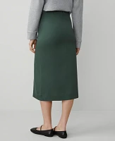 Ann Taylor Weekend Collection Effortless Midi Wrap Skirt Dried Cilantro Women's
