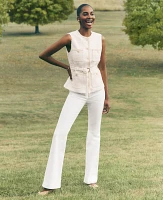 Ann Taylor The Pull-On Flare Jean Size 16 White Women's