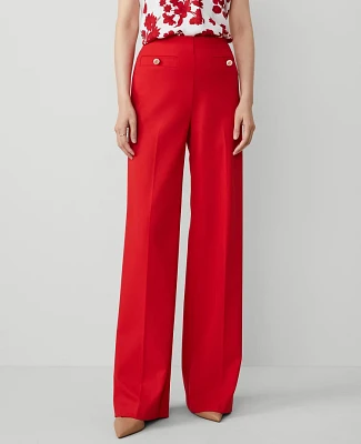 Ann Taylor The Button Trim Sailor Wide-Leg Pant — Curvy Fit Women's