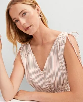 Ann Taylor Gathered Tie Top Neutral Combo Women's