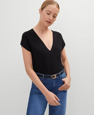 Ann Taylor V-Neck Sweater Black Women's