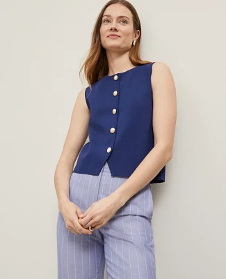 Ann Taylor Crew Neck Sweater Vest Size XL Royalty Blue Women's