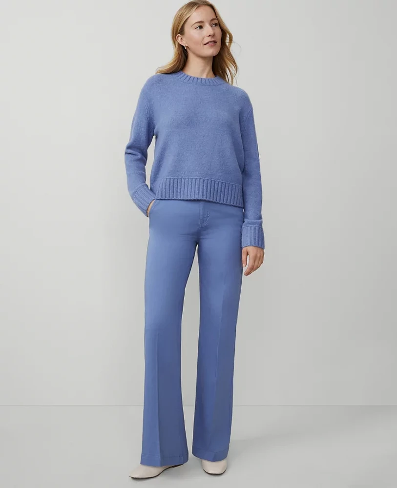 Ann Taylor Petite Weekend Collection Trouser Pant Sateen Women's