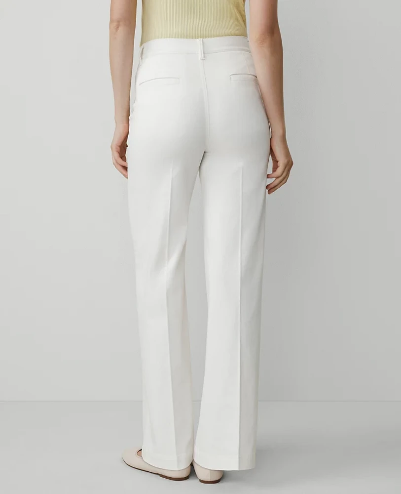 Ann Taylor Petite Weekend Collection Trouser Pant Sateen Women's