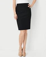 Ann Taylor The Seamed Pencil Skirt Bi-Stretch - Curvy Fit Black Women's