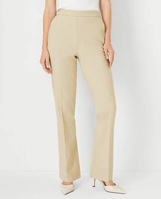 Ann Taylor The Petite Side Zip Straight Pant Bi-Stretch - Curvy Fit Toasted Oat Women's