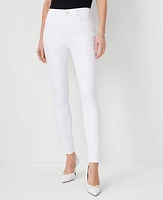 Ann Taylor Petite Mid Rise Skinny Jeans White - Curvy Fit Women's