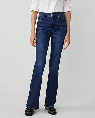 Ann Taylor Mid Rise Boot Jeans Dark Vintage Wash Women's