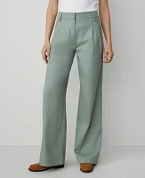 Ann Taylor Weekend Collection Topstitched Wide-Leg Pant Women's