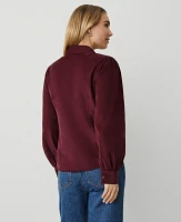 Ann Taylor Weekend Collection Corduroy Button Down Shirt Mauve Rose Women's