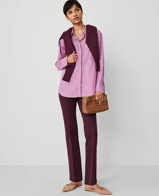 Ann Taylor The Petite Skinny Flare Size 0 Plum Rose Women's