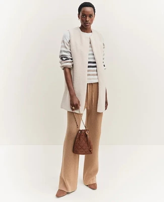 Ann Taylor Quilted Drawstring Bucket Bag Women's