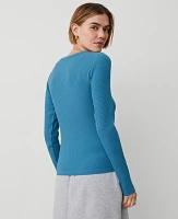 Ann Taylor Weekend Collection Long Sleeve Crew Neck Top Women's