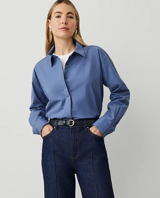 Ann Taylor Button Down Shirt Size XS Precious Sapphire Women's