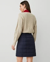 Ann Taylor Weekend Collection Quilted A-Line Skirt Night Sky Women's