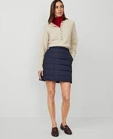 Ann Taylor Weekend Collection Quilted A-Line Skirt Night Sky Women's