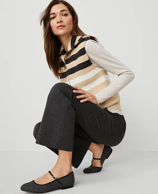 Ann Taylor Petite Weekend Collection Ankle Boot Pull On Pant Size XS Smokey Grey Heather Women's