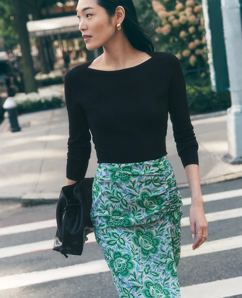 Ann Taylor Ribbed Boatneck Sweater Women's