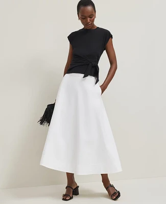 Ann Taylor Tea Length Skirt White Women's
