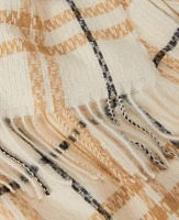 Ann Taylor Weekend Collection Plaid Scarf Cafe Au Lait Women's