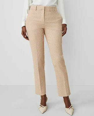 Ann Taylor The Petite Eva Ankle Pant in Houndstooth — Curvy Fit Size 2 Neutral Combo Women's