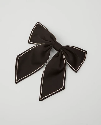 Ann Taylor Crystal Trim Hair Bow Black Women's