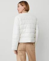 Ann Taylor Petite Weekend Collection Puffer Jacket Winter White Women's