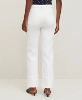 Ann Taylor The Cuffed Straight Jean White Women's