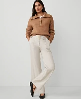 Ann Taylor Petite Weekend Collection Belted Utility Pant Tahini Women's