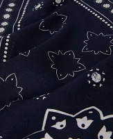Ann Taylor Weekend Collection Floral Triangle Scarf Night Sky Women's