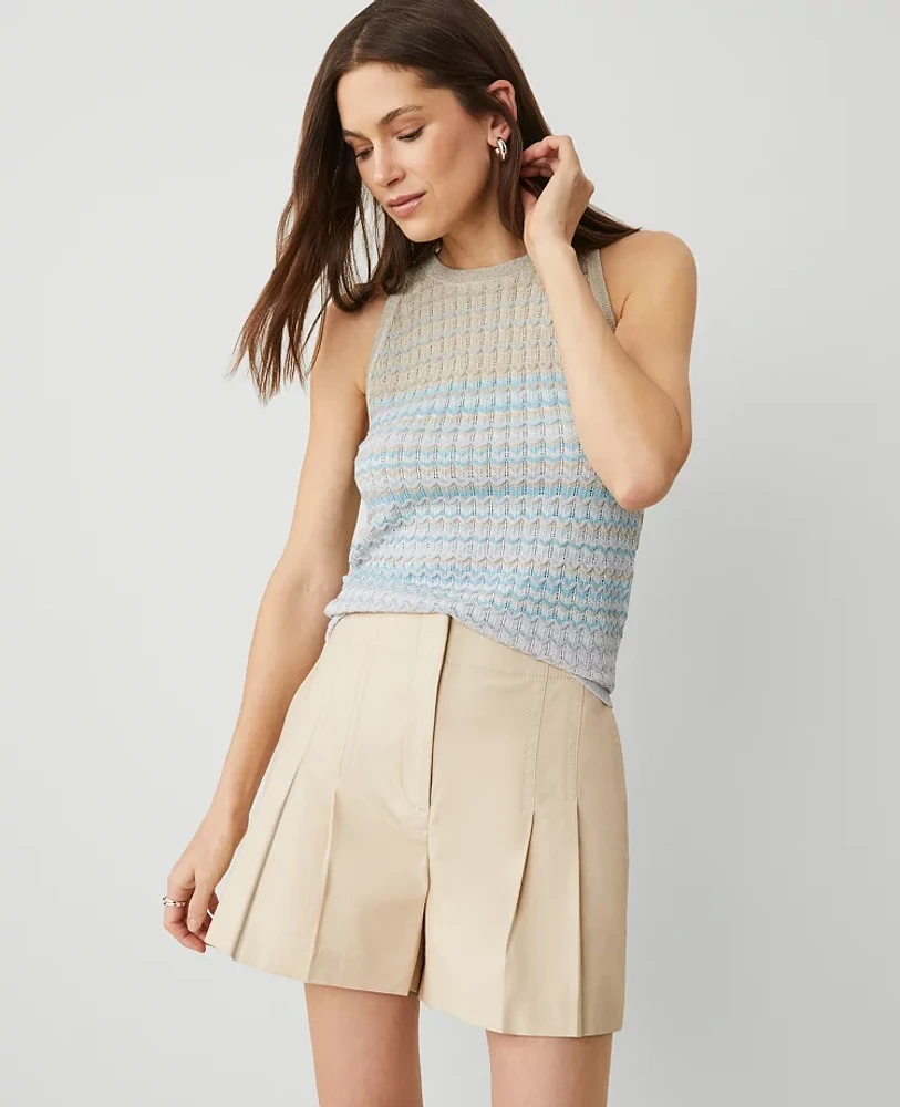 Ann Taylor The Pleated Short Sateen Women's