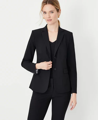 Ann Taylor The Notched Two Button Blazer Seasonless Stretch