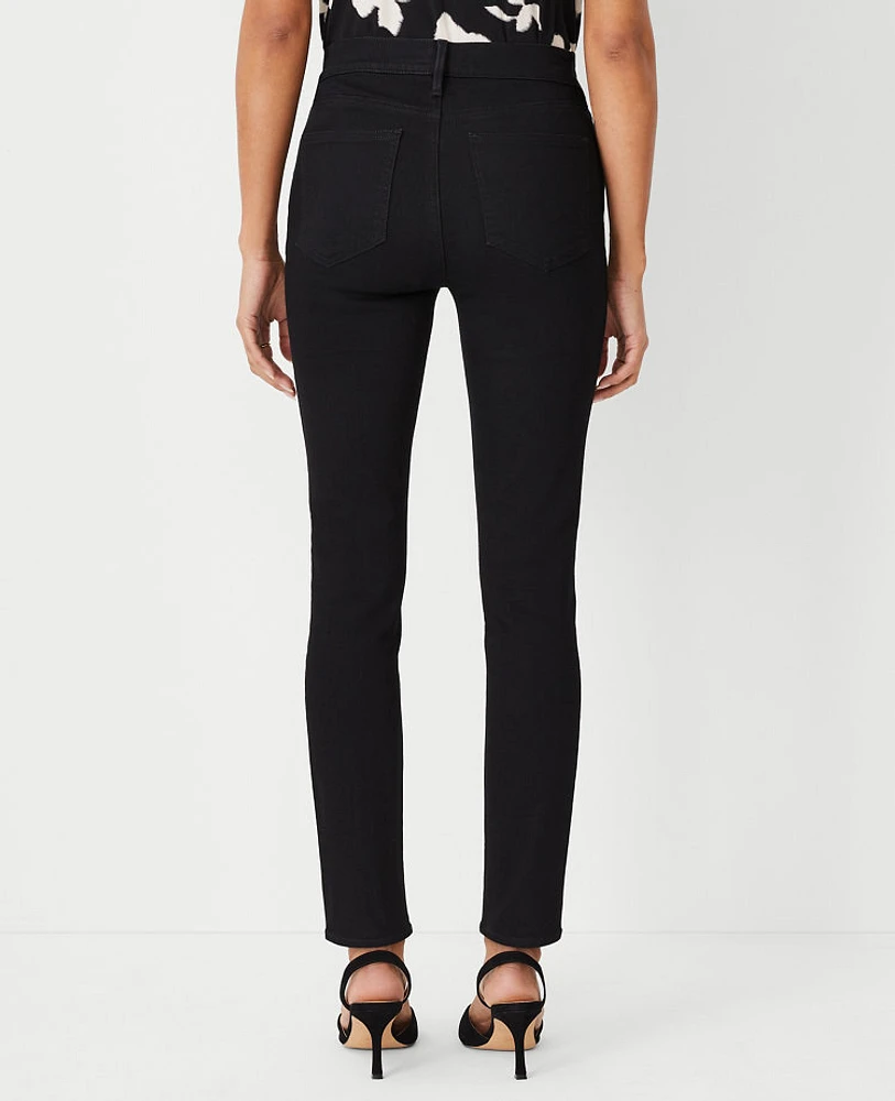 Ann Taylor Petite Mid Rise Skinny Jeans Light Wash Indigo - Curvy Fit Women's