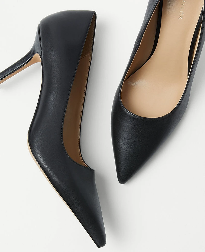 Ann Taylor Mae Leather Pumps Women's