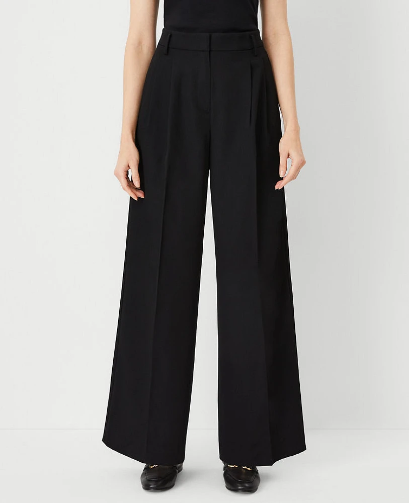 Ann Taylor The Petite Pleated Wide-Leg Pant Women's