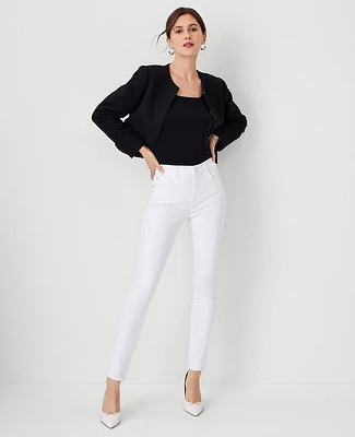 Ann Taylor Petite Mid Rise Skinny Jeans in White Size 16 Women's