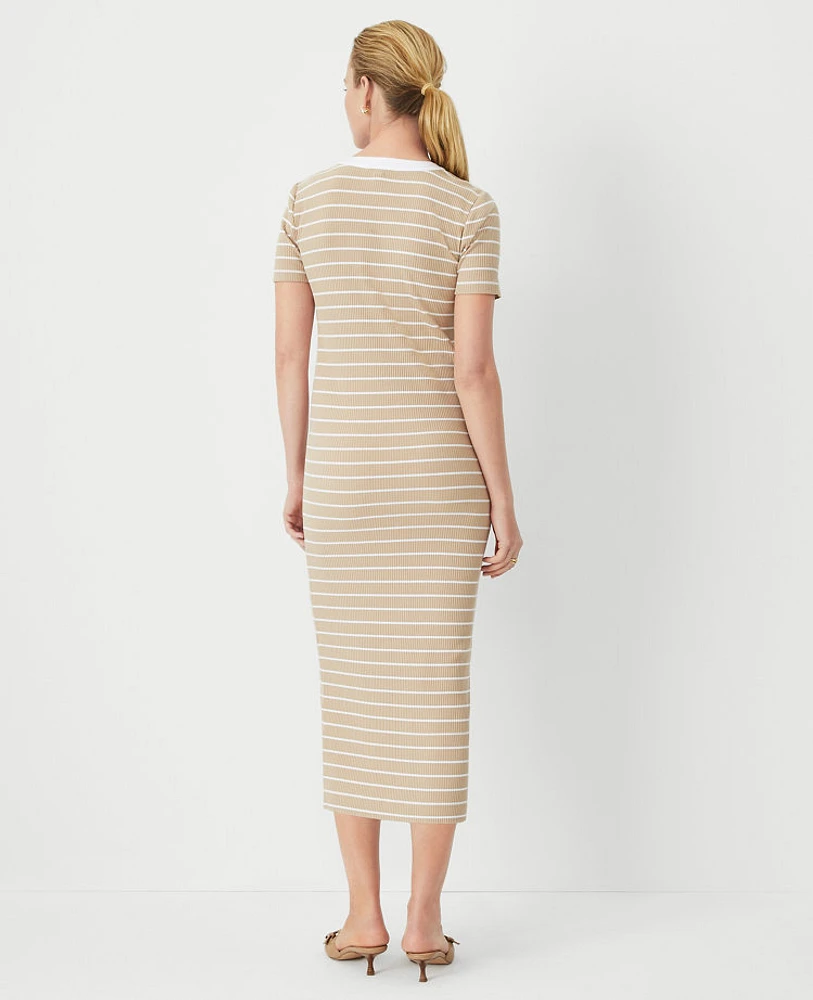 Ann Taylor AT Weekend V-Neck Sheath Dress Baguette Women's