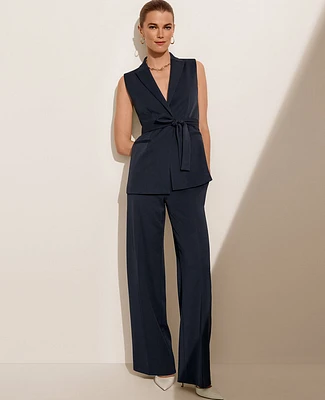 Ann Taylor The Petite Wide-Leg Pant Night Sky Women's
