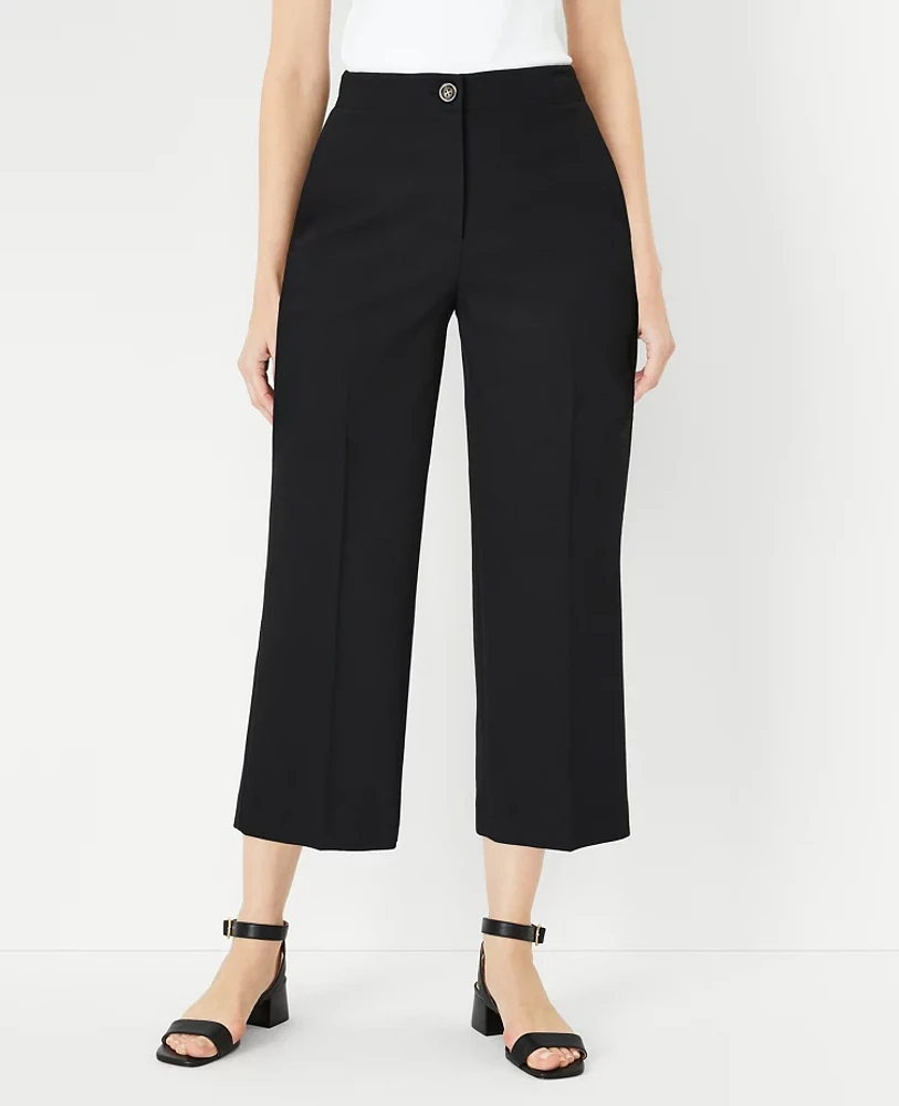 Ann Taylor The Petite Kate Wide Leg Crop Pant - Curvy Fit Women's