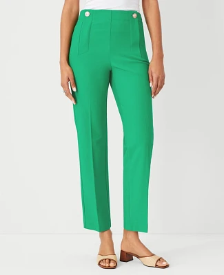 Ann Taylor The Petite Pencil Sailor Pant Twill - Curvy Fit Jolly Green Women's