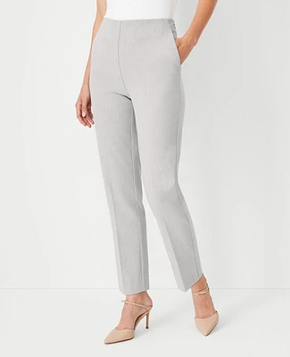 Ann Taylor The Petite High Rise Side Zip Ankle Pant in Bi-Stretch Size 16 Pebble Grey Melange Women's
