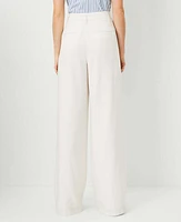 Ann Taylor The Pleated Wide-Leg Pant Size 14 Winter White Women's
