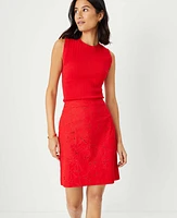 Ann Taylor Petite Eyelet A-Line Skirt Size 00 Peppermint Stick Women's