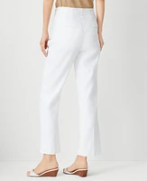Ann Taylor The Petite Pencil Sailor Pant in Linen Blend Size 16 White Women's
